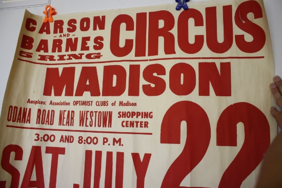 Carson and Barnes 5 Ring Circus Poster- Lot of 2