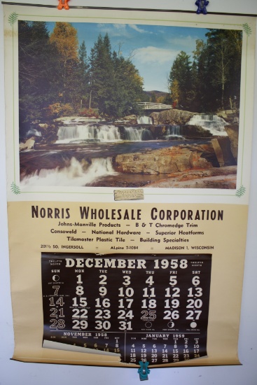 Norris Wholesale Corporation 1958 Calendar