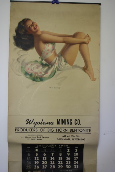 Pin-Up Girl 1948 Calendar- Wyotana Mining Co.