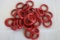 Lot of 36- Red Plastic Carnival Rings for Toss Game