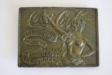 Coca-Cola Belt Buckle featuring topless woman