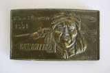 Geronimo St. Louis, MO Exposition 1904 Brass Belt Buckle
