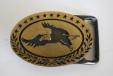 Bald Eagle Brass Belt Buckle