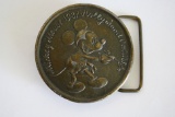 Mickey Mouse 1937 Hollywood California, USA Brass Belt Buckle