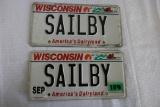 Wisconsin Vanity License Plate Set 