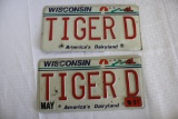 Wisconsin Vanity License Plate Set 