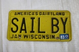 Yellow Wisconsin Vanity License Plate 