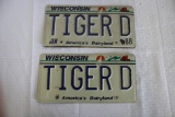 Wisconsin Vanity License Plate Set 