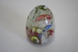 Stunning Egg Shaped Glass Paperweight