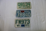 Lot of 3- Motorcycle License Plates