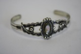 Sterling Silver Bracelet with Mother of Pearl Stone