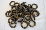 Lot of 36- Wooden Carnival Rings for Toss Game