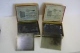 M.A. Seed Dry Plates Boxes with 19 Glass Slides