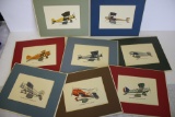 Stunning Matted Images of Airplanes - Lot of 8
