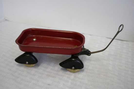 1930's Rubber Wheel Wagon w/ Flared Wheel Covers