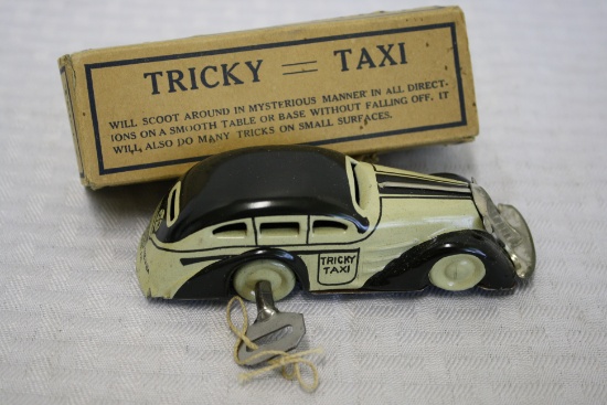 Marx "Tricky Taxi" in Original Box with Key-Really Nice Find Here!!!
