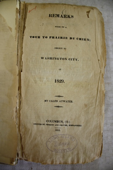 1829 SCARCE Copy of "Tour de Prairie du Chien"