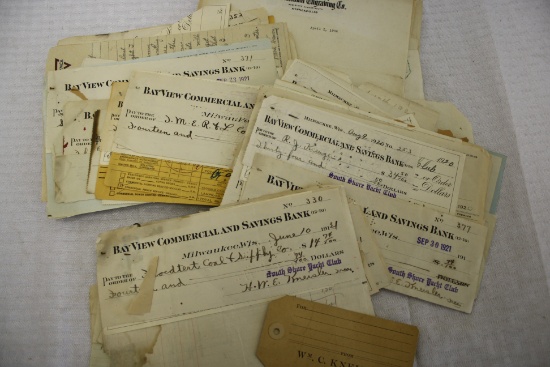 South Shore Yacht Club Bank Records and Receipts