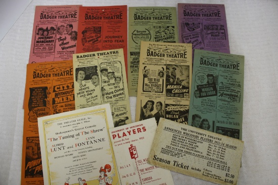 Wisconsin Theatre Cards and Related