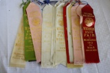 Lot of 24- 1912-1918 Wisconsin State Fair Ribbons