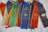 Lot of 17- 1950's Wisconsin State Fair Ribbons