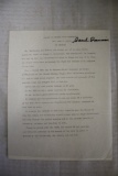 Hon. Paul J. Fannin Autograph on Eulogy to Dwight David Eisenhower