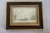 Framed First Voyage of Columbus Map