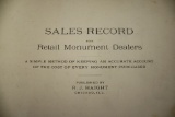 Monument Dealers Sales Record 1880's- 1909