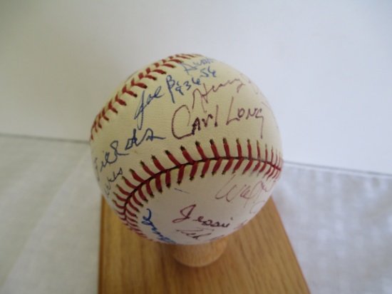 Negro League Old Timers Signed Baseball in Protective Case