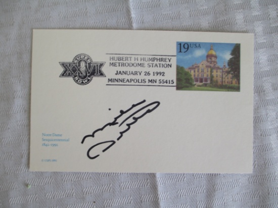 Mike Ditka Autographed Metrodome First Day Cover