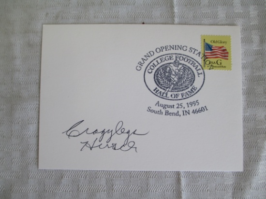 Elroy "Crazylegs" Hirsch Autographed College Football Hall of Fame First Day Cover