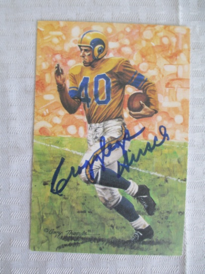 Elroy "Crazylegs" Hirsch Autographed Hall of Fame Card