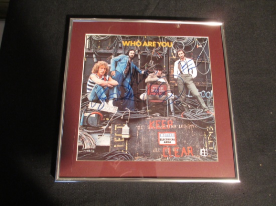 The Who Autographed 'Who Are You' Framed Album Cover