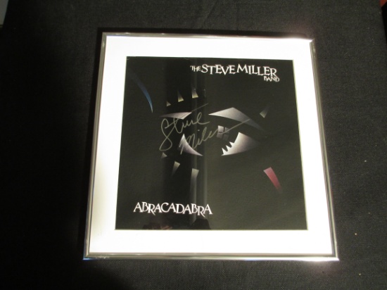 Steve Miller Band Autographed "Abracadabra' Framed Album Cover