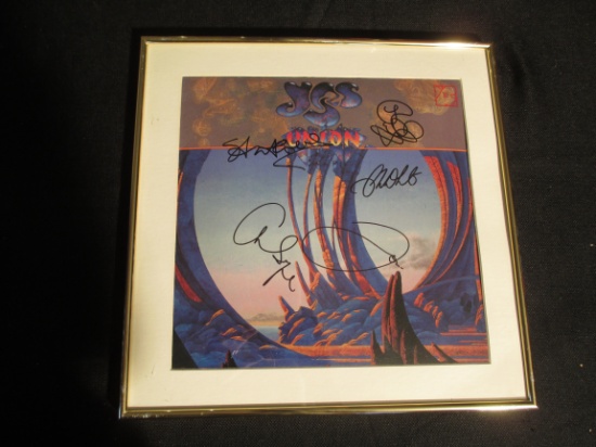 Yes Autographed 'Union' Framed Album Cover
