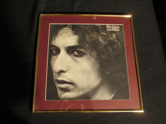 Bob Dylan Autographed 'Hard Rain' Framed Album Cover