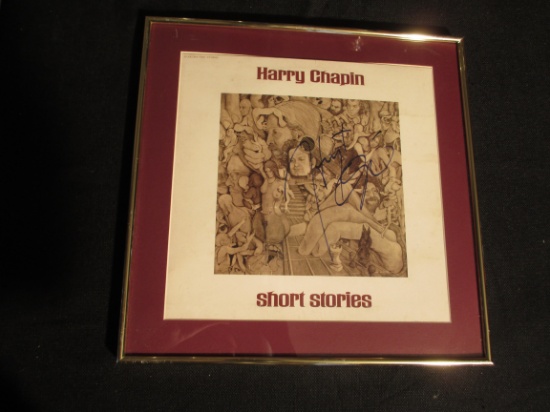 Harry Chapin Autographed 'Short Stories' Framed Album Cover