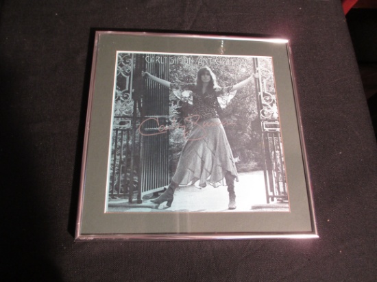 Carly Simon Autographed 'Anticipation' Framed Album Cover