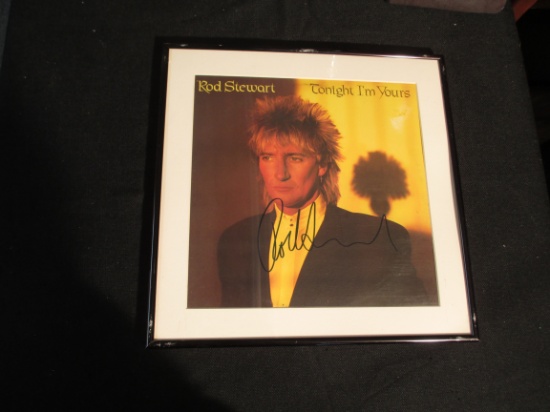 Rod Stewart Autographed 'Tonight I'm Yours' Framed Album Cover