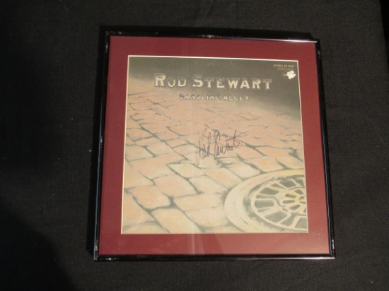 Rod Stewart Autographed 'Gasoline Alley' Framed Album Cover