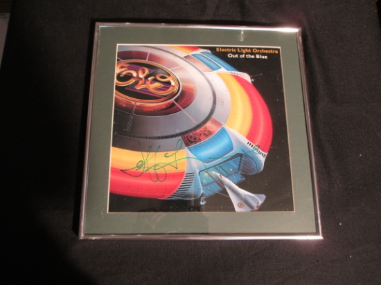 Electric Light Orchestra Autographed 'Out of the Blue' Framed Album Cover