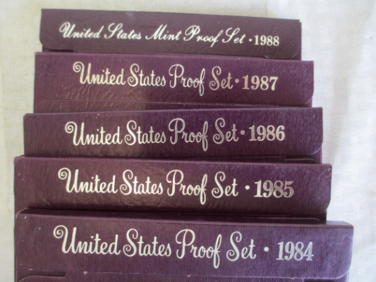 1984-1988 United States Mint Proof Sets