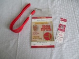 1998 First University of Wisconsin Men's Basketball Game at the Kohl Center Ticket and Lanyard