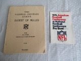 1974 NFL Pro Bowl Media Guide and 1978 NFL Digest of Rules