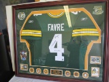 Brett Favre Autographed Jersey LARGE and HEAVY Framed Display w/ COA