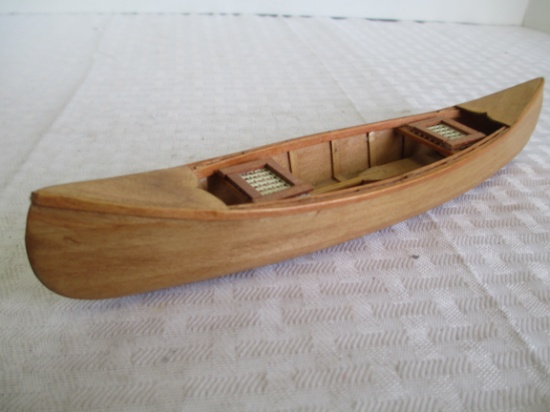 8 inch Handmade Wooden Canoe