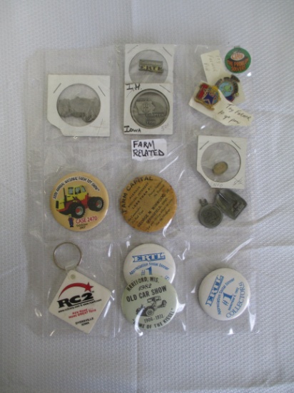 Farm Related Pins/Buttons