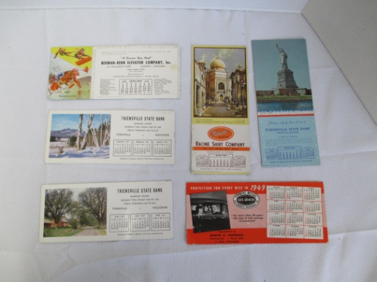 Lot of 6- Blotter Advertising Calendars