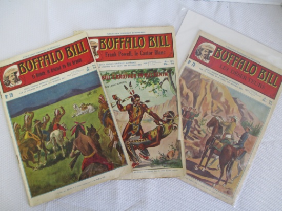 Lot of 3- Buffalo Bill French-Canadian Story/ Comic Books