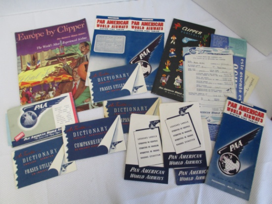 Huge Lot of PanAmerican Airways Books, Tickets and more!